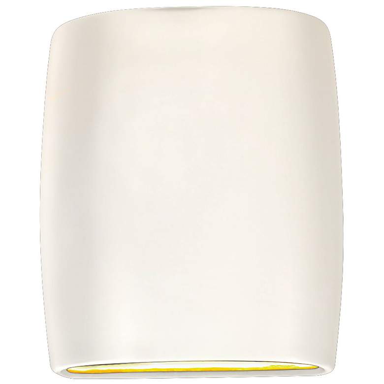 Image 1 Ambiance 9 1/2 inch High Bisque Ceramic Cylinder ADA Wall Sconce