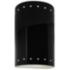 Ambiance 9 1/2" High Black White Cylinder LED Outdoor Sconce
