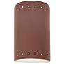 Ambiance 9 1/2" High Canyon Clay Perfs Cylinder Wall Sconce