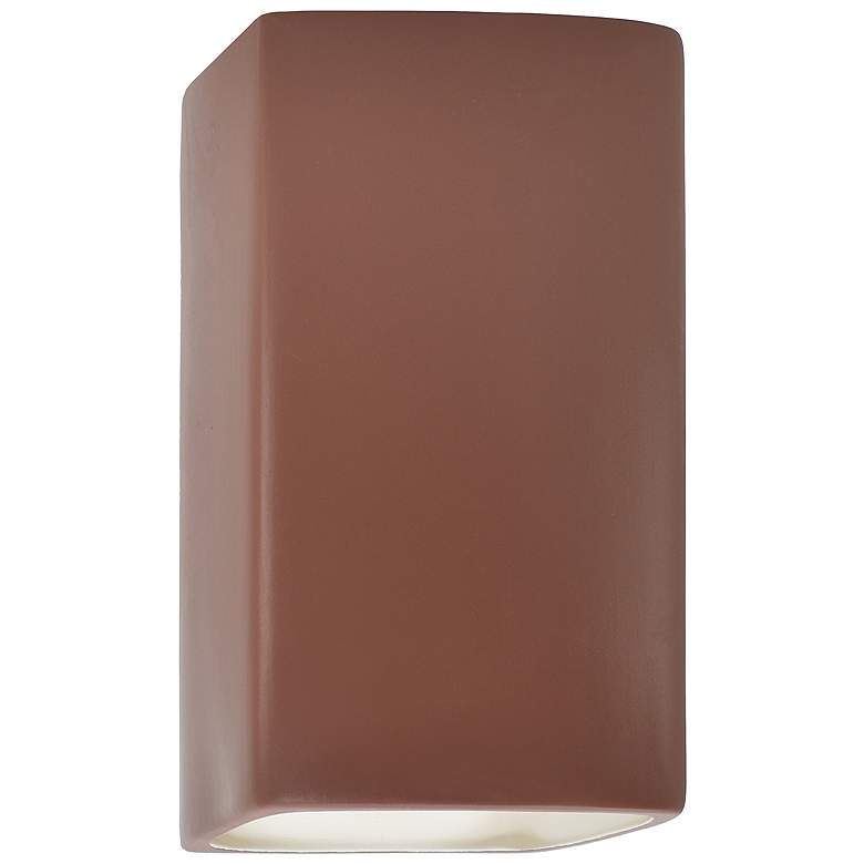 Image 1 Ambiance 9 1/2 inch High Canyon Clay Rectangle LED Wall Sconce
