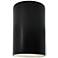 Ambiance 9 1/2" High Carbon Matte Black Cylinder Wall Sconce