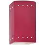 Ambiance 9 1/2" High Cerise Perfs Rectangle LED Wall Sconce