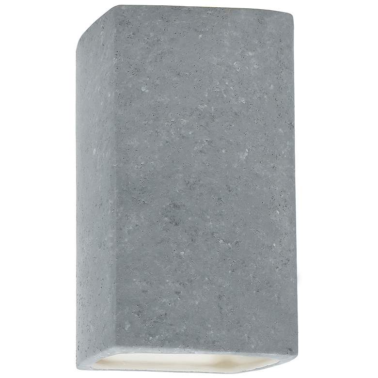 Image 1 Ambiance 9 1/2" High Concrete Ceramic Rectangle Wall Sconce