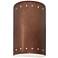 Ambiance 9 1/2" High Copper Perfs Cylinder LED Wall Sconce