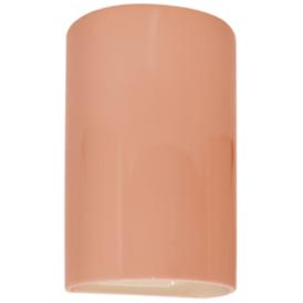 Ambiance 9 1/2" High Gloss Blush Cylinder ADA Wall Sconce Ambiance 9 1/2" High Gloss Blush Cylinder ADA Wall Sconce