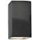 Ambiance 9 1/2" High Gloss Gray Rectangle Wall Sconce