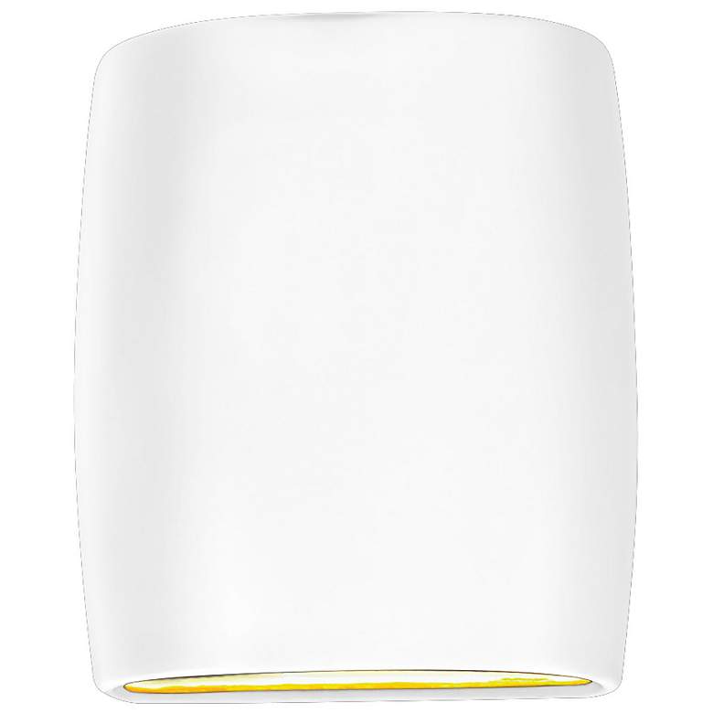 Image 1 Ambiance 9 1/2" High Gloss White Cylinder ADA Wall Sconce