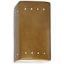 Ambiance 9 1/2" High Gold Perfs Rectangle ADA Wall Sconce