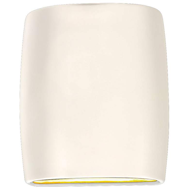 Image 1 Ambiance 9 1/2" High Matte White Cylinder ADA Wall Sconce