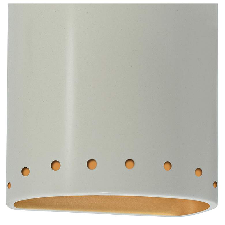 Image 2 Ambiance 9 1/2" High Matte White Gold Perfs ADA Wall Sconce more views