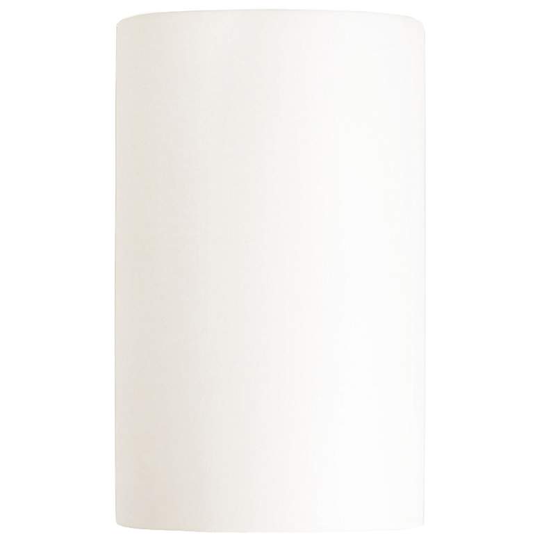 Image 1 Ambiance 9 1/2 inch High Matte White Half-Cylinder Wall Sconce