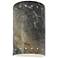 Ambiance 9 1/2" High Slate Marble Perfs Cylinder Wall Sconce