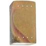 Ambiance 9 1/2" High Yellow Slate Perfs Rectangle ADA Sconce