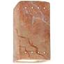Ambiance 9 1/2"H Agate Marble Perfs Rectangle ADA Sconce