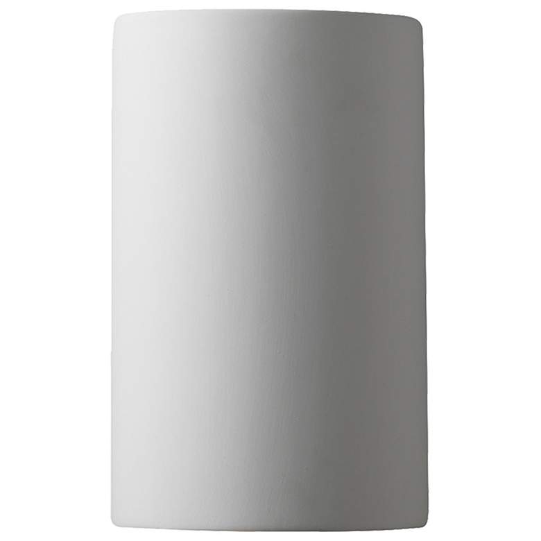 Image 1 Ambiance 9 1/2"H Bisque Cylinder Closed ADA Outdoor Sconce