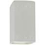 Ambiance 9 1/2"H Bisque Perfs Rectangle LED Outdoor Sconce