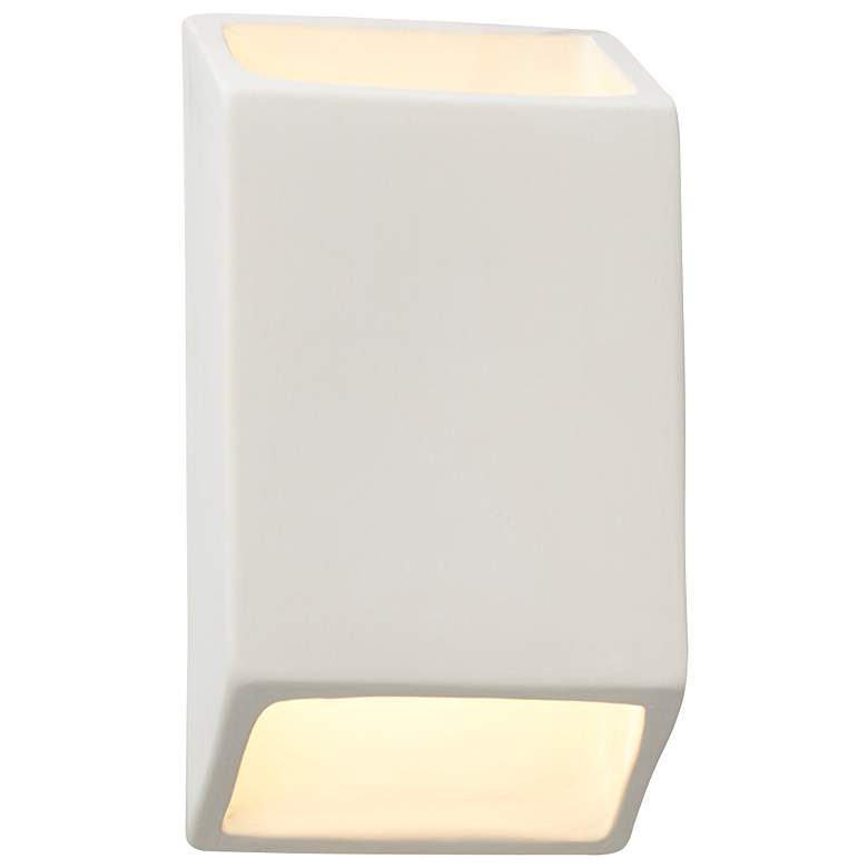 Image 1 Ambiance 9 1/2 inchH Bisque Tapered Rectangle LED Wall Sconce