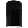 Ambiance 9 1/2"H Black Cylinder Closed ADA Outdoor Sconce