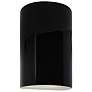 Ambiance 9 1/2"H Black Cylinder Closed LED ADA Wall Sconce