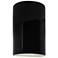 Ambiance 9 1/2"H Black Cylinder Closed Outdoor Wall Sconce