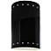 Ambiance 9 1/2"H Black Perfs Closed LED Outdoor Wall Sconce