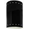 Ambiance 9 1/2"H Black White Perfs Cylinder LED ADA Sconce