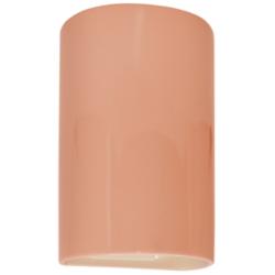 Ambiance 9 1/2&quot;H Blush Cylinder Closed LED Outdoor Sconce