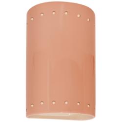 Ambiance 9 1/2"H Blush Perfs Closed LED Outdoor Wall Sconce