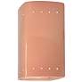 Ambiance 9 1/2"H Blush Perfs Rectangle Closed LED ADA Sconce