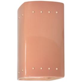 Ambiance 9 1/2"H Blush Perfs Rectangle LED Outdoor Sconce Ambiance 9 1/2"H Blush Perfs Rectangle LED Outdoor Sconce