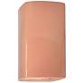 Ambiance 9 1/2"H Blush Rectangle Closed LED Outdoor Sconce
