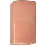 Ambiance 9 1/2"H Blush Rectangle Closed Top LED Wall Sconce
