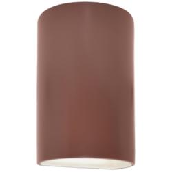 Ambiance 9 1/2&quot;H Canyon Clay Cylinder Closed Outdoor Sconce