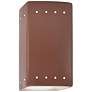 Ambiance 9 1/2"H Canyon Clay Perfs Rectangle Outdoor Sconce