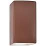 Ambiance 9 1/2"H Canyon Clay Rectangle Closed LED Sconce