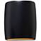 Ambiance 9 1/2"H Carbon Black Gold Wide Cylinder ADA Sconce