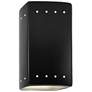 Ambiance 9 1/2"H Carbon Black Perfs Rectangle Wall Sconce