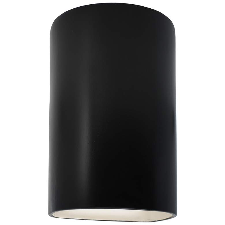 Image 1 Ambiance 9 1/2"H Carbon Cylinder Closed ADA Outdoor Sconce