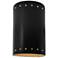 Ambiance 9 1/2"H Carbon Gold Perfs Closed ADA Wall Sconce
