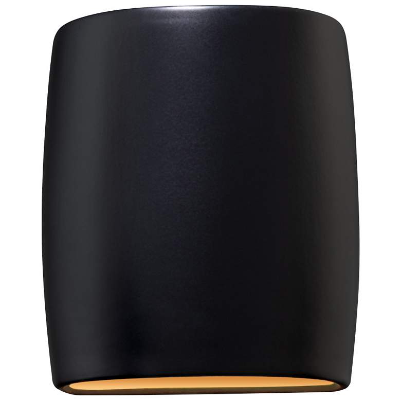 Image 1 Ambiance 9 1/2"H Carbon Gold Wide Cylinder LED ADA Sconce