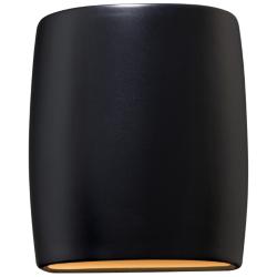 Ambiance 9 1/2&quot;H Carbon Gold Wide Cylinder LED ADA Sconce