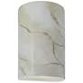Ambiance 9 1/2"H Carrara Marble Cylinder ADA Outdoor Sconce