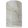 Ambiance 9 1/2"H Carrara Marble Perfs Closed ADA Wall Sconce