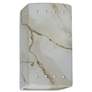 Ambiance 9 1/2"H Carrara Marble Perfs Rectangle LED Sconce
