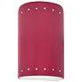 Ambiance 9 1/2"H Cerise Perfs Closed ADA Outdoor Wall Sconce