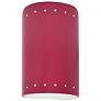 Ambiance 9 1/2"H Cerise Perfs Cylinder Closed ADA Sconce