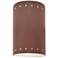 Ambiance 9 1/2"H Clay Perfs Cylinder LED ADA Outdoor Sconce