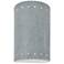 Ambiance 9 1/2"H Concrete Perfs Cylinder LED ADA Wall Sconce
