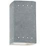 Ambiance 9 1/2"H Concrete Perfs Rectangle ADA Wall Sconce