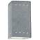 Ambiance 9 1/2"H Concrete Perfs Rectangle Closed LED Sconce
